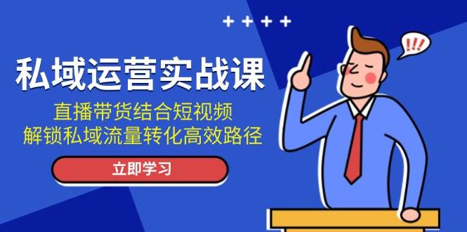 私域运营实战课：直播带货结合短视频，解锁私域流量转化高效路径-东升网创