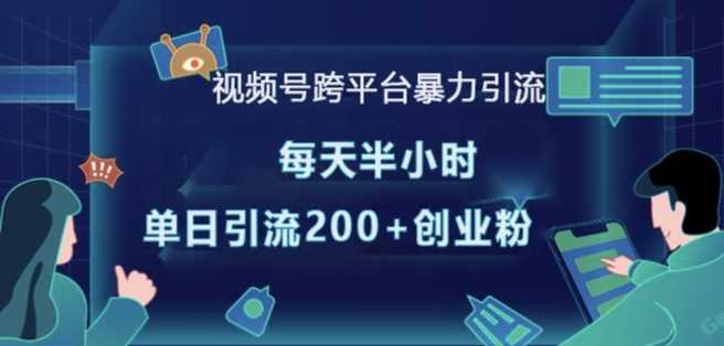 视频号跨平台暴力引流，每天半小时，单日引流200+精准创业粉-东升网创