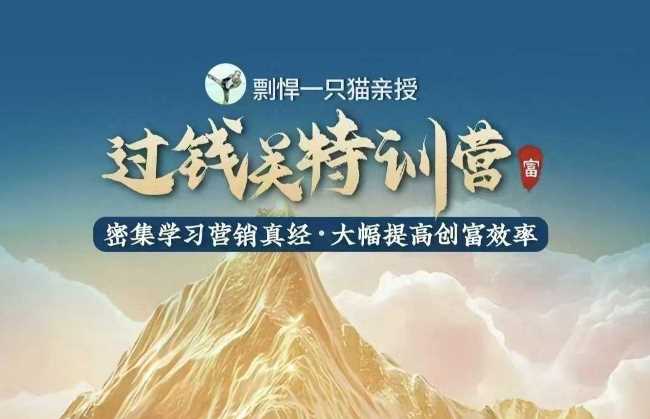 剽悍一只猫-过钱关特训营，学习营销真经 大幅度提高创富效率-东升网创