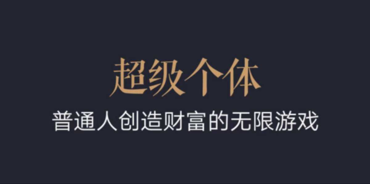 超级个体：2024-2025翻盘指南，普通人创造财富的无限游戏-东升网创