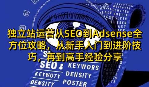 独立站运营从SEO到Adsense全方位攻略，从新手入门到进阶技巧，再到高手经验分享-东升网创