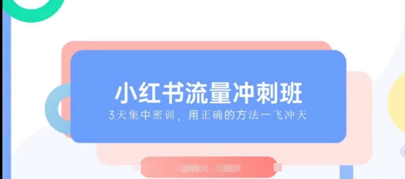 小红书流量冲刺班2025，最懂小红书的女人，快速教你2025年入局小红书-东升网创