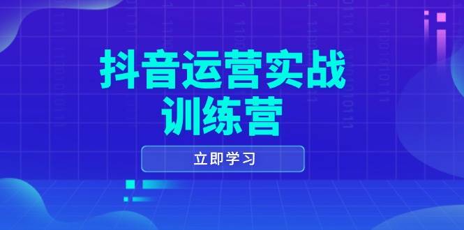 抖音运营实战训练营，0-1打造短视频爆款，涵盖拍摄剪辑、运营推广等全过程-东升网创
