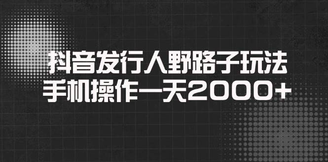 （14068期）抖音发行人野路子玩法，手机操作一天2000+-东升网创