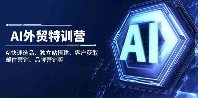 AI外贸特训营：AI快速选品、独立站搭建、客户获取、邮件营销、品牌营销等-东升网创