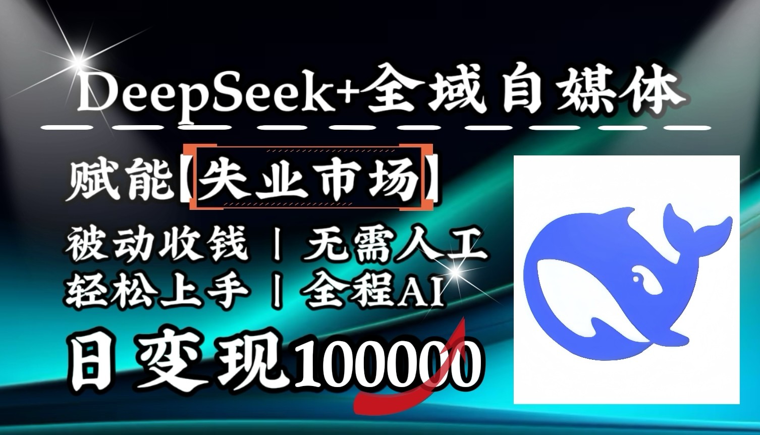 降维打击，DeepSeek+失业市场，全自动操作，结合人人刚需，单月利润轻松破100000＋-东升网创