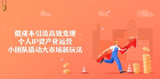 低成本引流高效变现，个人IP资产化运营，小团队撬动大市场新玩法-东升网创