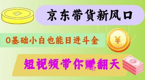 最新京东短视频带货代运营秘籍，轻松躺挣【揭秘】-东升网创