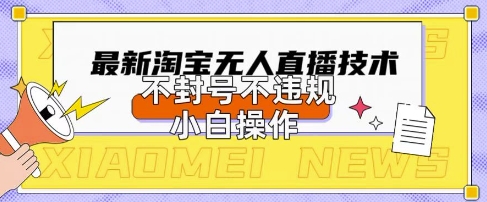 2025年淘宝无人直播带货10.0.全新技术，不违规，不封号，纯小白操作，日入数张【揭秘】-东升网创