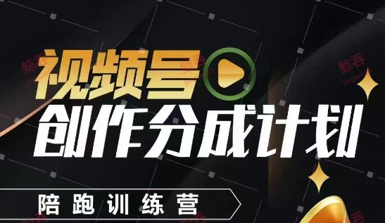 视频号创作分成计划陪跑训练营，手把手教会你如何制作视频，细水长流型项目-东升网创