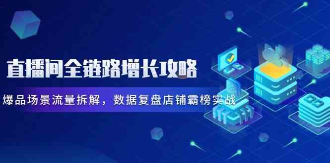 直播间全链路增长攻略，爆品场景流量拆解，数据复盘店铺霸榜实战-东升网创