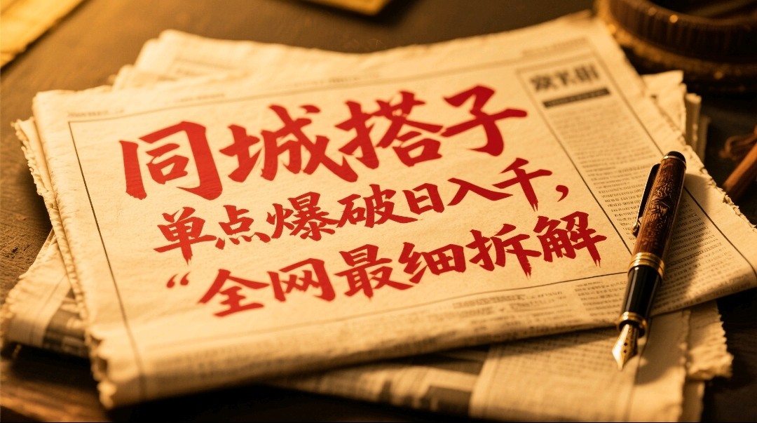 同城搭子群19.9单点爆破日入千，搭子组局月入万，全网最细拆解-东升网创