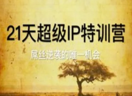 21天超级IP特训营，屌丝逆袭的唯一机会-东升网创