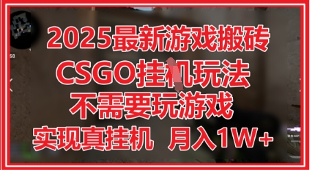 2025最新游戏搬砖，CSGO挂G，不需要玩游戏，实现真挂G，月入1W+【揭秘】-东升网创