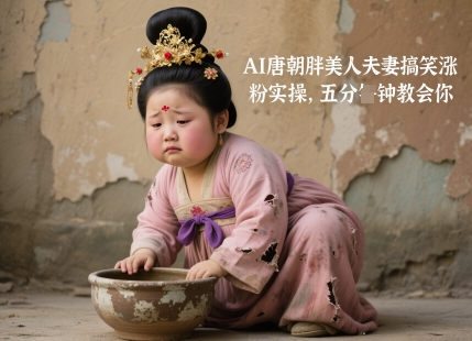 AI唐朝胖美人夫妻搞笑涨粉实操，五分钟教会你-东升网创
