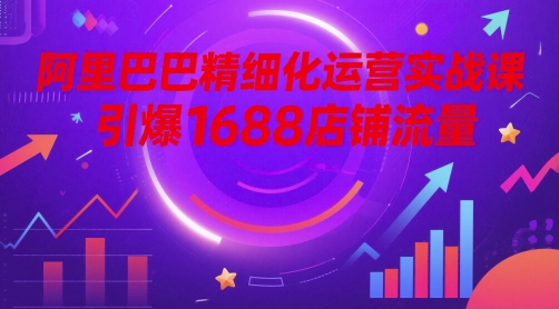 阿里巴巴精细化运营实战课，引爆1688店铺流量-东升网创