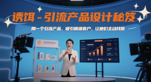 诱饵-引流产品设计秘笈，用一个引流产品，吸引精准客户，让他们主动找你-东升网创