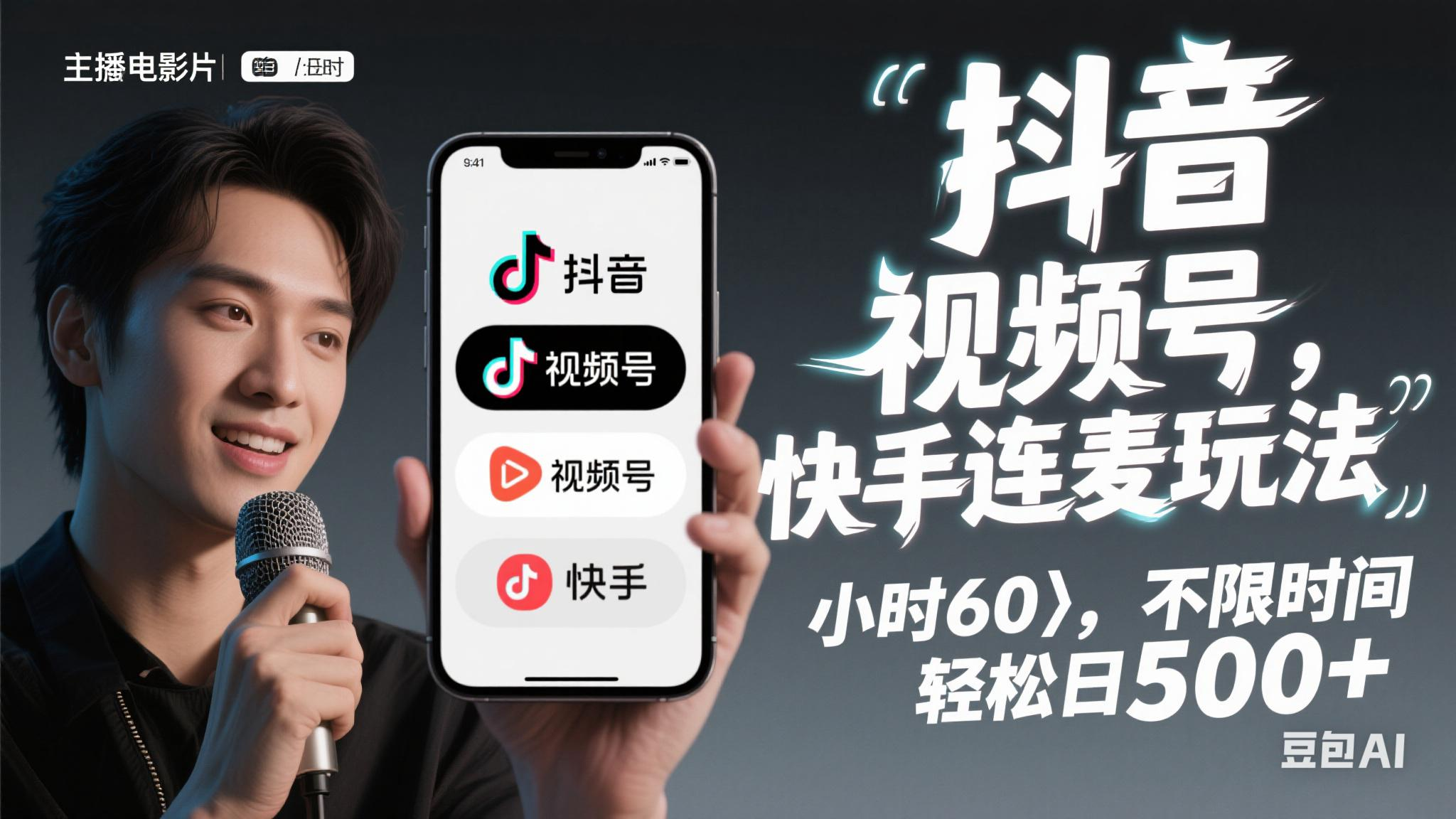 （14899期）抖音，快手，视频号无脑连麦玩法！快速入门，单日稳冲1000+-东升网创