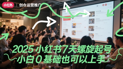 2025小红书7天螺旋起号，小白0基础也可以上手-东升网创