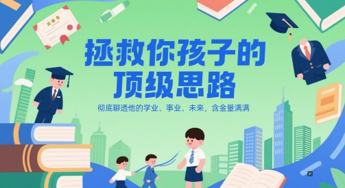 付费文章：拯救你孩子的顶级思路，彻底聊透他的学业、事业、未来，含金量满满-东升网创
