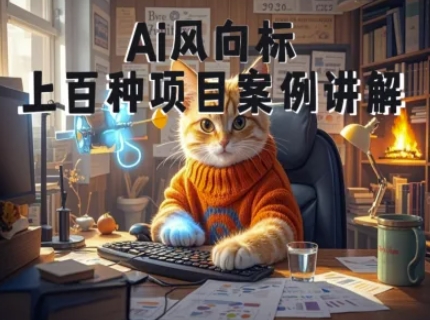 Ai风向标-附100种项目案例玩法-0基础小白到大神ai视频商业应用教学-东升网创