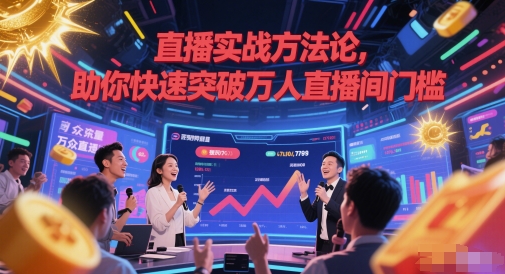 直播实战方法论，助你快速突破万人直播间门槛-东升网创