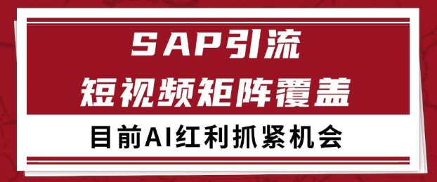 小红书某音sap赛道引流获客 自热矩阵日引200+【揭秘】-东升网创