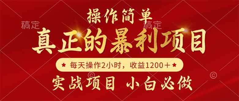 （14978期）真正的暴利项目，操作简单，每天收益1200＋，自己做老板-东升网创
