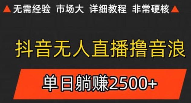 抖音无人直播6.0 简单无脑可矩阵 每天两小时轻松躺赚500+-东升网创