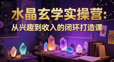 水晶玄学实操营：从兴趣到收入的闭环打造课-东升网创