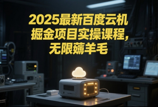 2025最新百度云机掘金项目实操课程单窗口保底5-10元月收益单窗口150+【揭秘】-东升网创