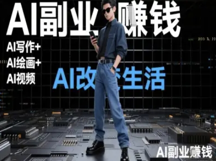 AI改变生活（Ai写作+AI绘画+Ai视频），AI副业挣钱-东升网创