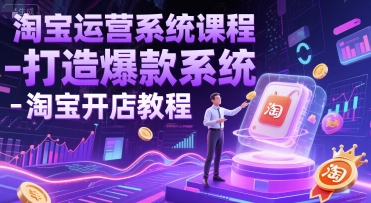 淘宝运营系统课程-打造爆款系统-淘宝开店教程-东升网创