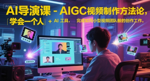 AI导演课-AIGC视频制作方法论，学会一个人+AI工具，完成如同小型视频团队般的创作工作，实现导演梦-东升网创