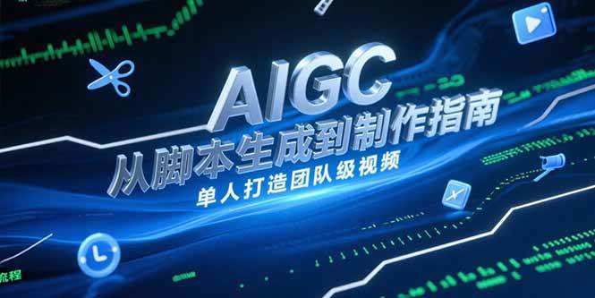 （15170期）AIGC视频制作指南，从脚本生成到剪辑全流程，单人打造团队级视频-东升网创