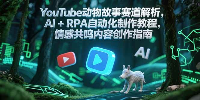 （15174期）YouTube动物故事赛道解析，AI+RPA自动化制作教程，情感共鸣内容创作指南-东升网创