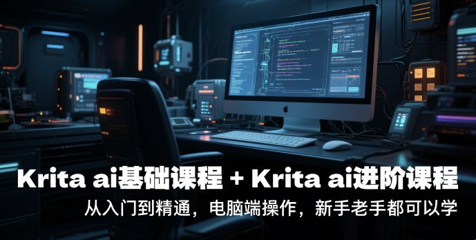 krita ai基础课程+Krita ai进阶课程，从入门到精通，电脑端操作，新手老手都可以学-东升网创