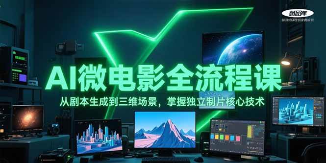 （15195期）AI微电影全流程课，从剧本生成到三维场景，掌握独立制片核心技术-东升网创